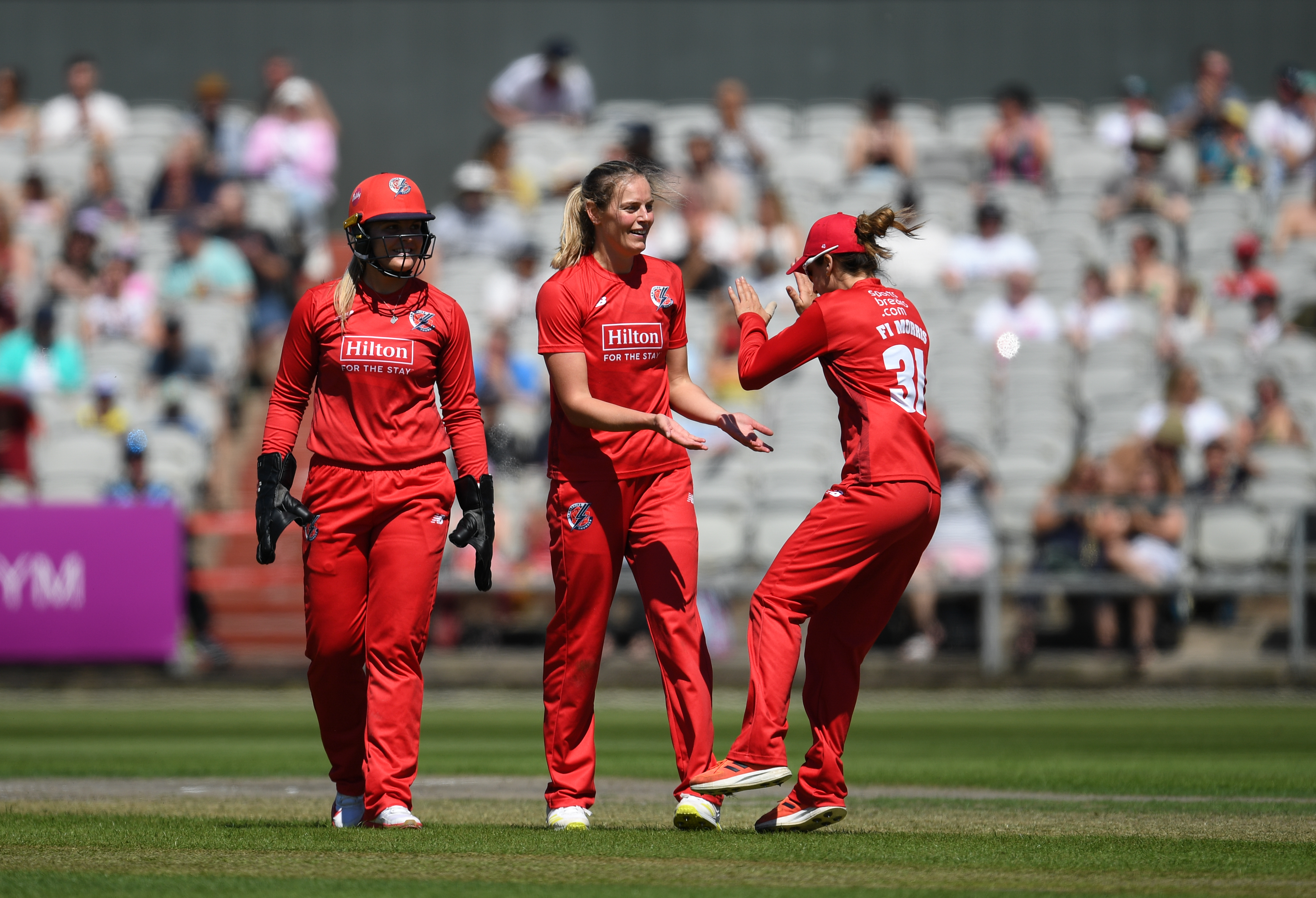 Phoebe Graham Celebrates Her First Wicket