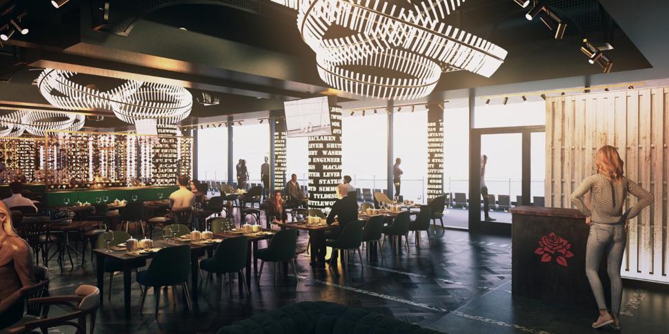 Emirates Old Trafford Hotel Restaurant Concept Artwork