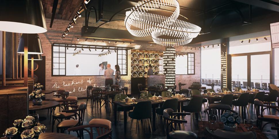 Food Service Area In The New Hotel