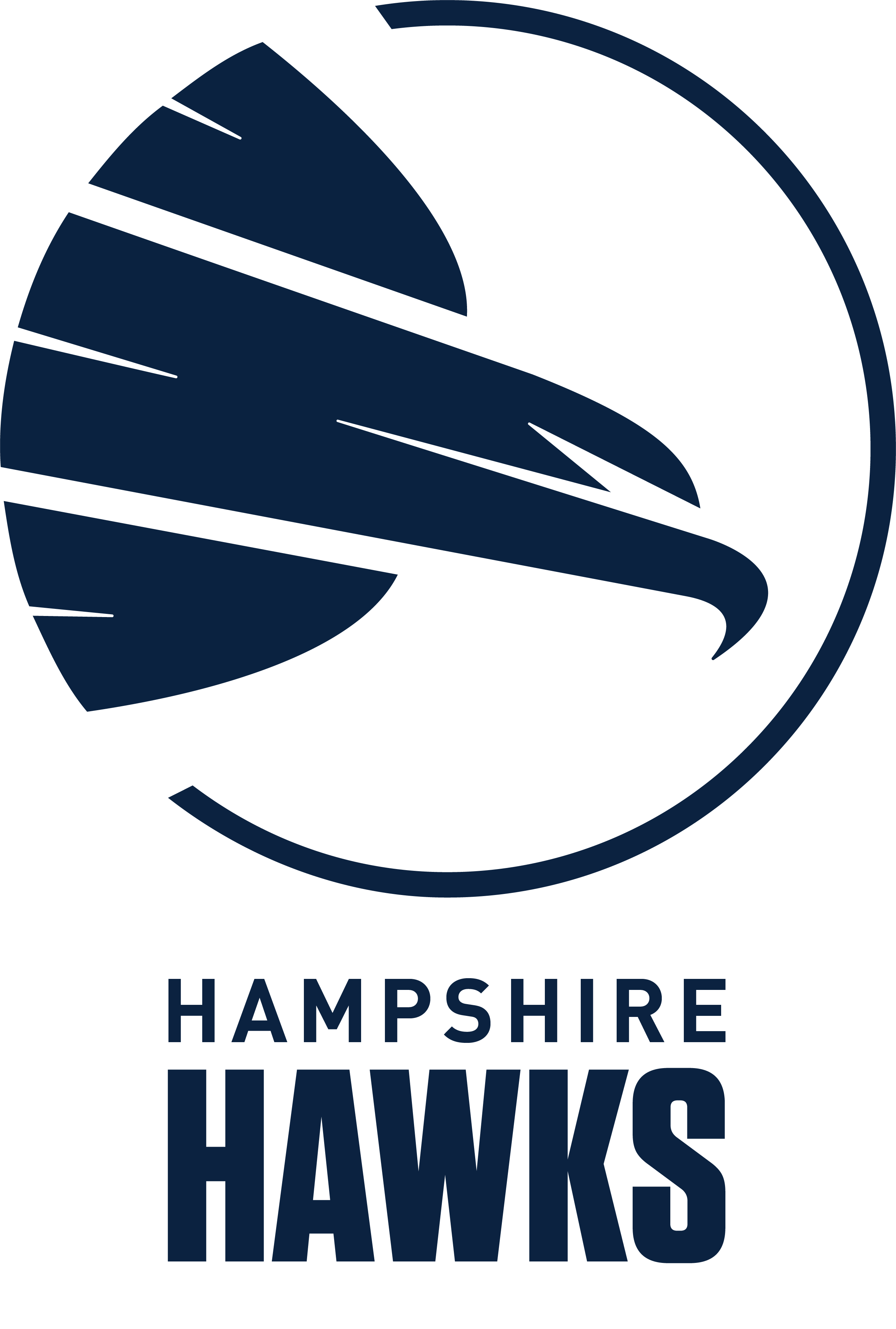 Circle Hampshire Hawk Navy Text