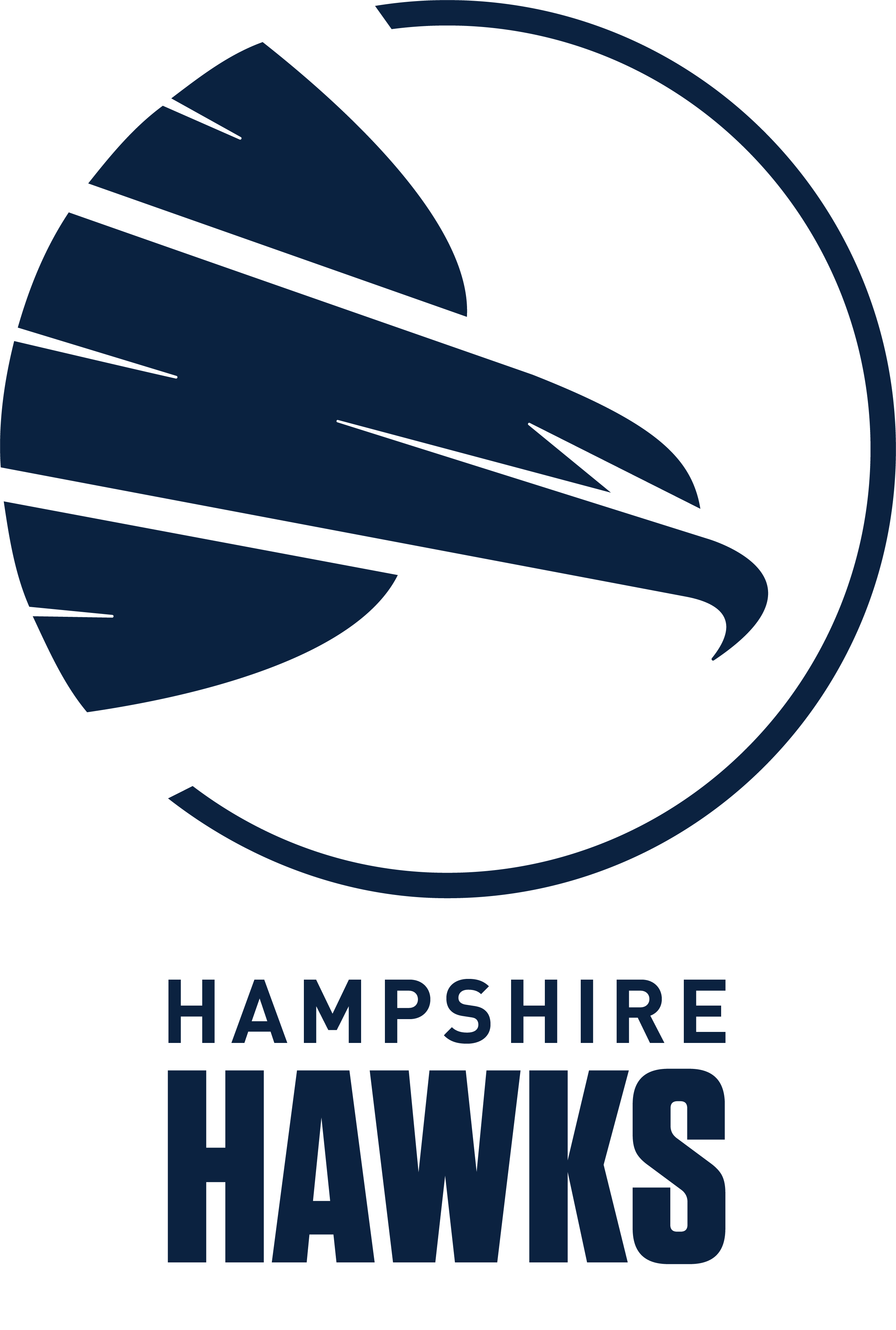 Circle Hampshire Hawk Navy Text